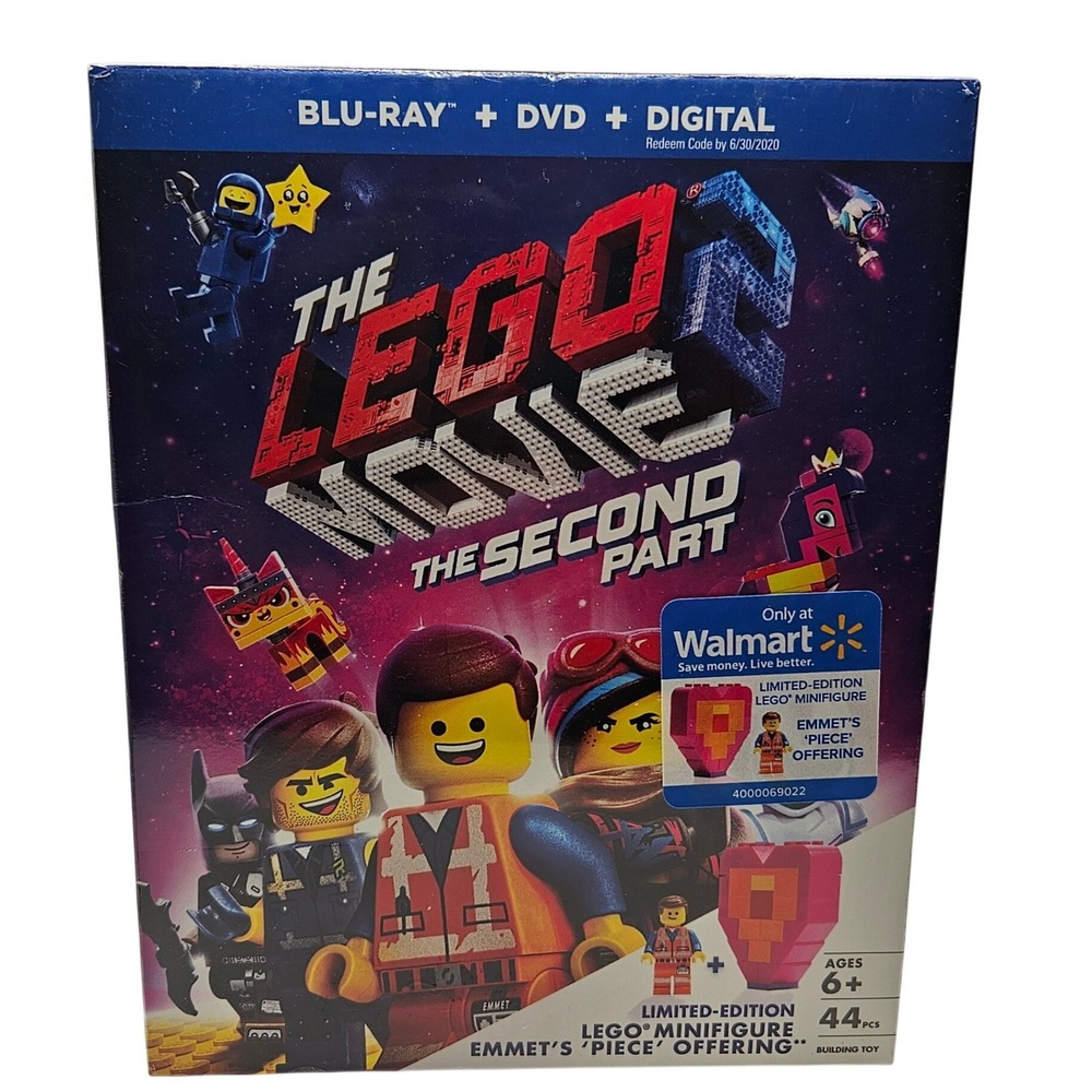 Warner Bros The LEGO Movie 2 Kids Blu-ray DVD Blue Walmart Exclusive Minifigure